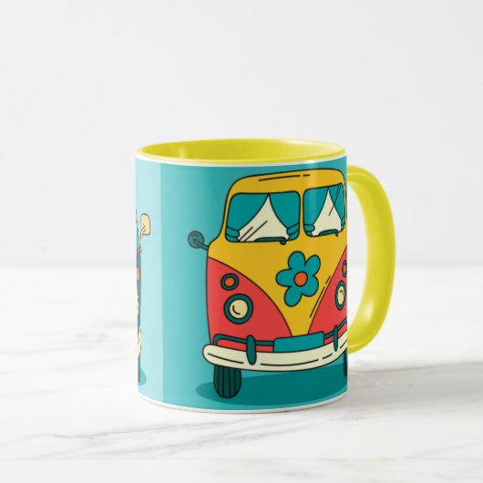 Retro Vans Tasse (VorderseiteRechts)