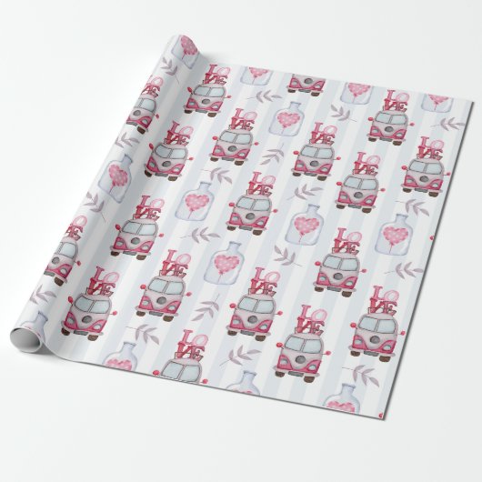 Retro-Vans-Wrap-Papier Geschenkpapier (Ungerollt)
