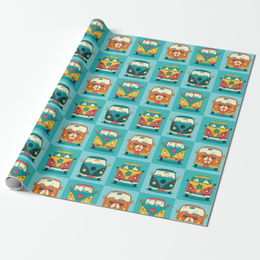 Retro Vans Wrapping Paper Geschenkpapier (Ungerollt)