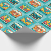 Retro Vans Wrapping Paper Geschenkpapier (Ecke)