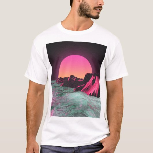Retro Vaporwave Ästhetischer T - Shirt - Neon Drea (Vorderseite)