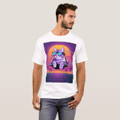 Retro vaporwave cat T-Shirt (Vorne ganz)