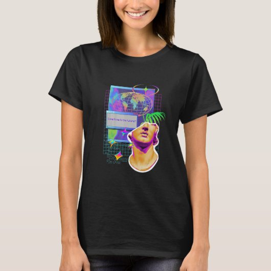Retro Vaporwave-Fehlercode Computer IT Nerd Geek G T-Shirt (Vorderseite)