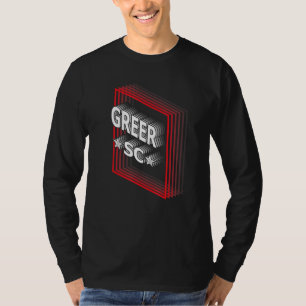 Retro Vaporwave Greer South Carolina SC T-Shirt