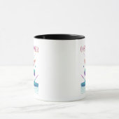 Retro-Vaporwave-Planeten-Synthwave Tasse (Zentrum)