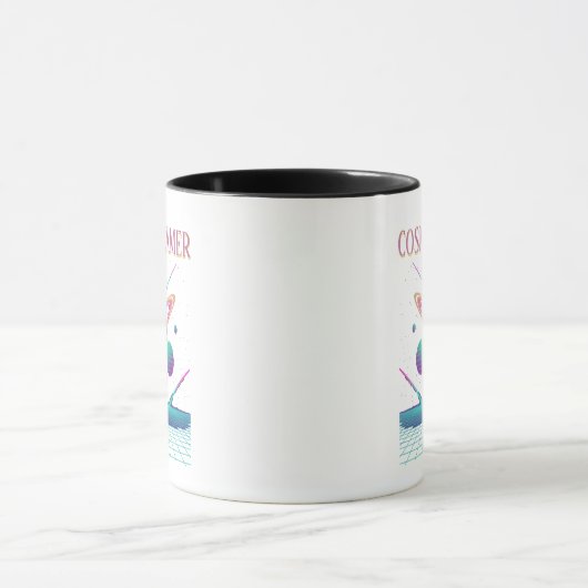 Retro Vaporwave Planets Synthwave Tasse (Zentrum)