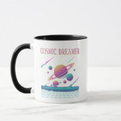 Retro Vaporwave Planets Synthwave Tasse (Links)