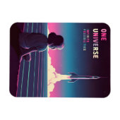 Retro Vaporwave Science Learning Space Exploration Magnet (Horizontal)