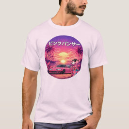 Retro-Vaporwave-Sonnenuntergang-Auto-Ästhetik-T-Sh T-Shirt