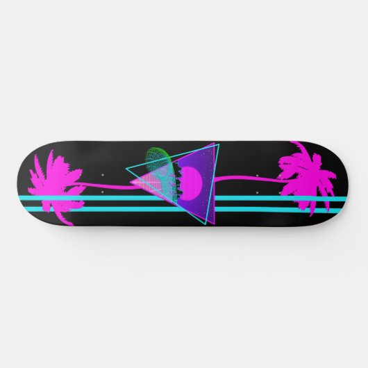 Retro Vaporwave Vibe Skateboard (Horizontal)