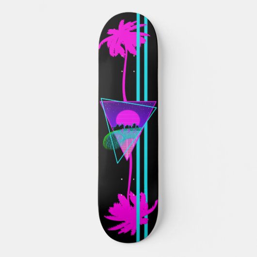 Retro Vaporwave Vibe Skateboard (Vorderseite)