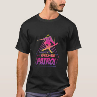 Retro Vaporwave Wintersport Snowboard Apres Ski  T-Shirt