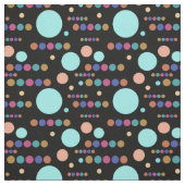 Retro Varied Polka Dots auf schwarz Stoff (Muster)