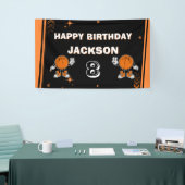 Retro-Varsity-Basketball-Geburtstags-Willkommensba Banner (Messeveranstaltung)