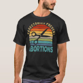 Retro-Vasektomien Vorbeugen von Abortionen Pro Wah T-Shirt (Vorderseite)