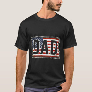 Retro-Vater amerikanische Flagge passende Familie T-Shirt
