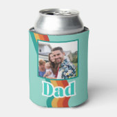 Retro-Vater benutzerdefiniertes Foto, aquamarin bl Dosenkühler (Kanne Vorderseite)