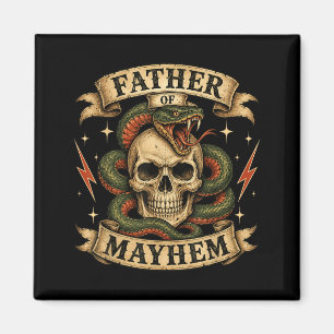 Retro-Vater des Chaos, harter Totenkopf-Biker-Vate Magnet