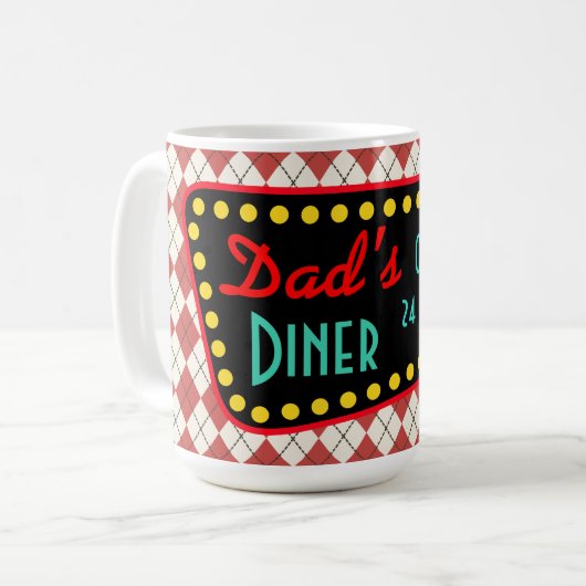 Retro Vater-Diner-Kaffee-Tasse Kaffeetasse (Vorderseite Links)