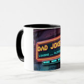 Retro Vater Jokes Laden Design Tasse (Vorderseite Links)