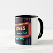 Retro Vater Jokes Laden Design Tasse (VorderseiteRechts)