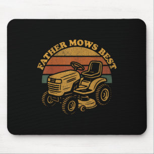 Retro-Vater mäht am besten - Lustiger Vatertag Pap Mousepad