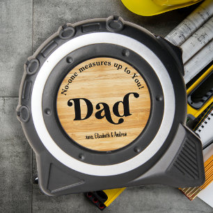 Retro-VATER Niemand misst Personalisiertes Holz Maßband