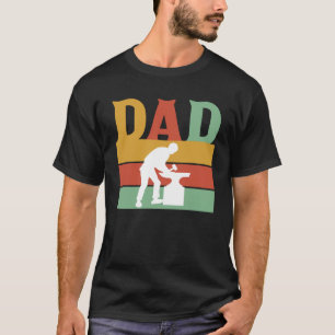 Retro Vater Pater Blacksmith Hofe des Schmiedehand T-Shirt