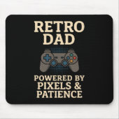 Retro Vater Pixel Gamer Design Mousepad (Vorne)