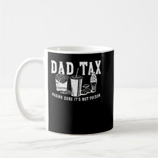Retro-Vater-Steuer, um sicherzustellen, dass sein Kaffeetasse