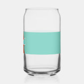 Retro Vater Tasse, aquamarin blau mit Streifen Vat Dosenglas (Links)