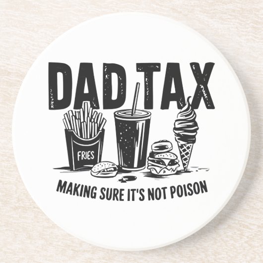 Retro Vater Tax Not Imbiss Art Getränkeuntersetzer (Vorne)
