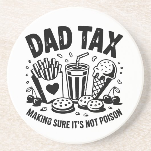 Retro Vater Tax Not Imbiss Art Getränkeuntersetzer (Vorne)