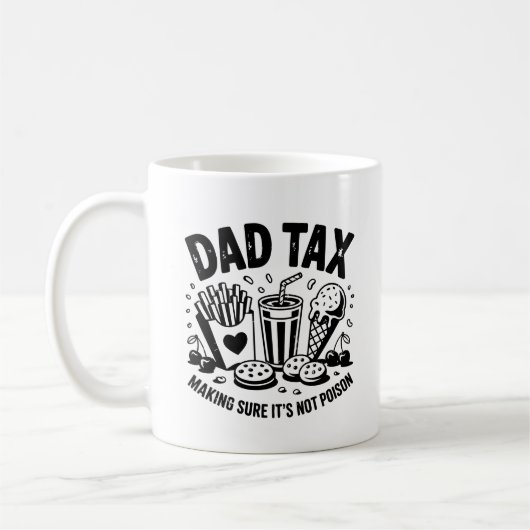 Retro Vater Tax Not Imbiss Art Kaffeetasse (Links)