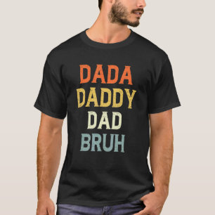 Retro Vater Transition Papa Dada Daddy Vater Bruh  T-Shirt