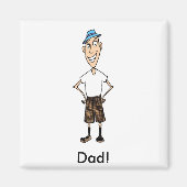 Retro Vater Vathage Day Magnet (Vorne)