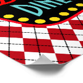 Retro Vaters Diner Sign Art Poster Geschenk (Ecke)