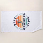 Retro Vatertag Beste Opa Par Golf Custom Strandtuch (Vorderseite)
