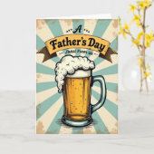 Retro Vatertag Bierkarte Karte (Gelbe Blume)