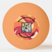 Retro Vatertag "Cooler Vater" Persönlicher Foto Te Tischtennisball (Rückseite)