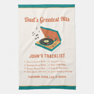 Retro Vatertag "Dads größte Hits" individuell anpa Geschirrtuch