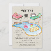 Retro Vatertag GRILLEN Einladung (Vorderseite)