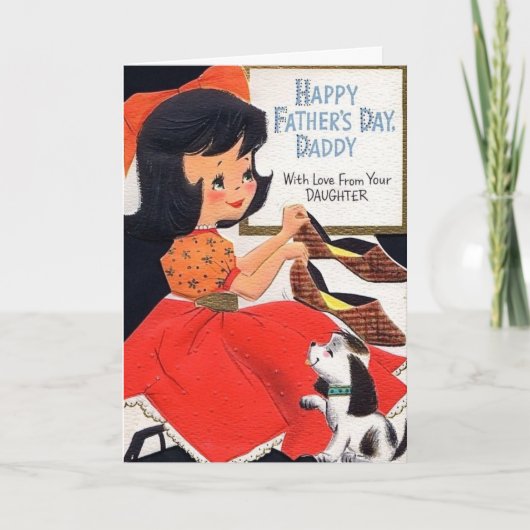 Retro Vatertag - Mit Liebe von Tochter, Karte (Vorderseite)
