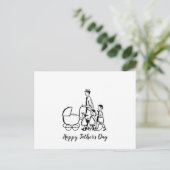 Retro Vatertag Postkarte (Stehend Vorderseite)