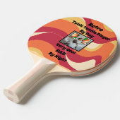 Retro Vatertag Psychedelisches Muster mit Foto Tischtennis Schläger (Vorderseite)