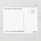 Retro Vatertag Vater Rauchen Pipe Postkarte (Rückseite)