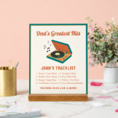 Retro Vatertag "Vaters Bestste Treffer" Custom Acrylschild (Hochzeit)