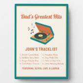 Retro Vatertag "Vaters Bestste Treffer" Custom Fotoplatte (Vorderseite)