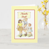 Retro Vatertagskarte Karte (Gelbe Blume)