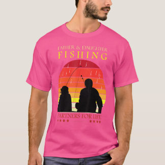 Retro Vatertochter Fishing Partner für Lebensmatte T-Shirt